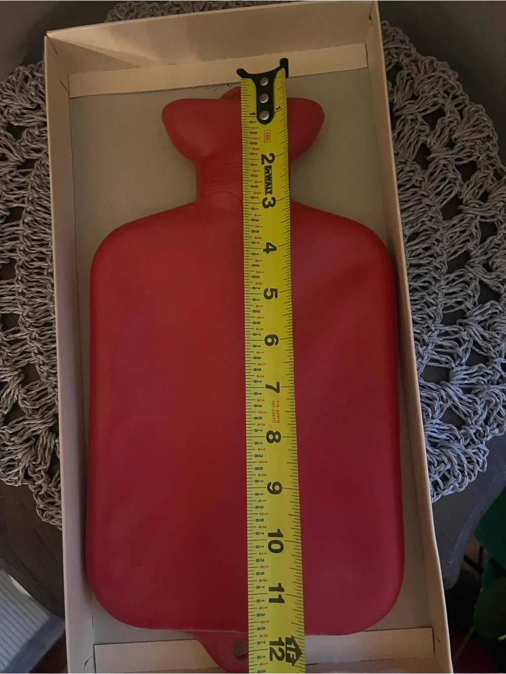 Vintage Davol Family Red Water Bottle heater in Original Box medical
